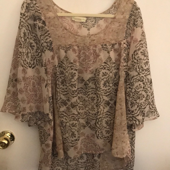 Urban Outfitters Staring at Stars Flowy Print Top - Picture 1 of 4